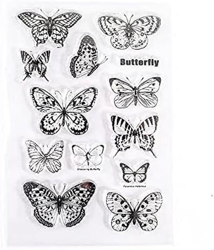 Welcome to Joyful 1pcs Butterfly Clear Stamp for Card Making Decoration and Scrapbooking 11x16cm in Saudi Arabia