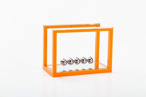 كرات التوازن مهد نيوتن من آسيا هوم، 5 كرات بندول، مع مرآة لسطح المكتب لتزيين سطح المكتب، لعبة الحركة الحركية للمنزل والمكتب، ألعاب فيزيائية للمعلمين (أرجواني) in Kuwait