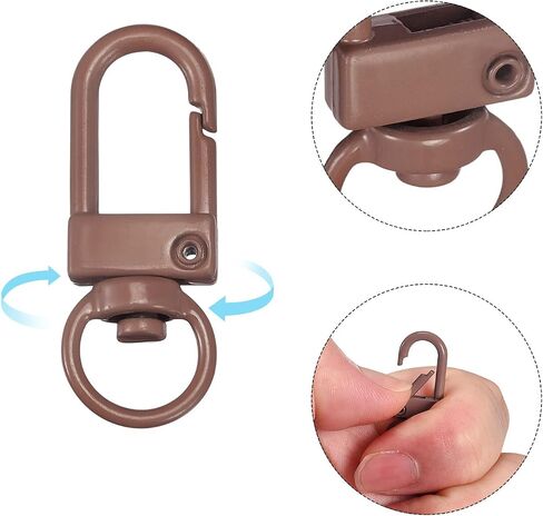 مشابك دوارة من uxcell، مشبك مخلب جراد البحر الملون مقاس 33 × 13 مم لتنظيم المفاتيح، صناعة يدوية، أرجواني، 16 قطعة in Kuwait