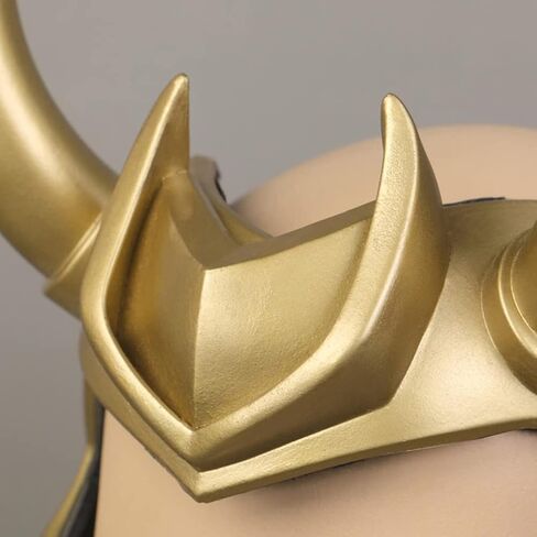 DreamJ Loki Horns，Loki Helmet Halloween Costume Accessory，3D Loki Crown Mask for Loki Cosplay Halloween Masquerade Party Props in Kuwait