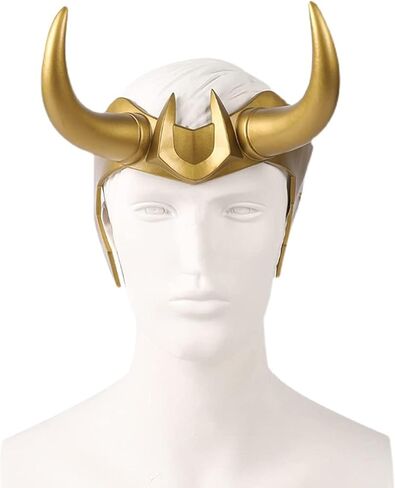 DreamJ Loki Horns，Loki Helmet Halloween Costume Accessory，3D Loki Crown Mask for Loki Cosplay Halloween Masquerade Party Props in Kuwait