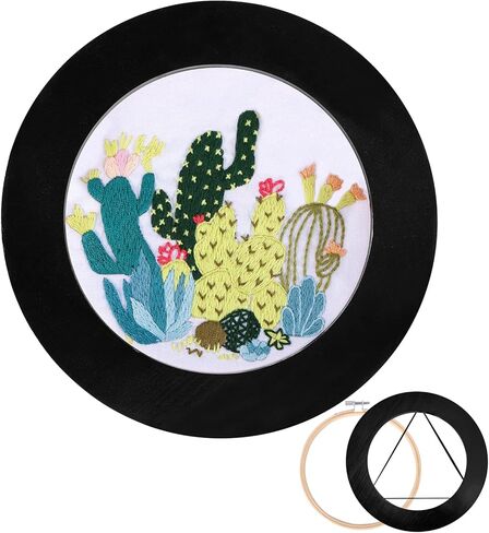 اوبرلي اطار خشبي للتطريز مقاس 6 انش، اطار تطريز بغرز متقاطعة دائرية، اطار عرض تطريز خشبي للحرف اليدوية والخياطة والحلي المنزلية in Kuwait