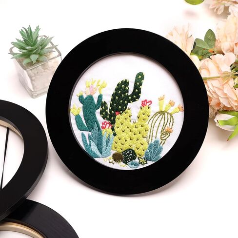 اوبرلي اطار خشبي للتطريز مقاس 6 انش، اطار تطريز بغرز متقاطعة دائرية، اطار عرض تطريز خشبي للحرف اليدوية والخياطة والحلي المنزلية in Kuwait