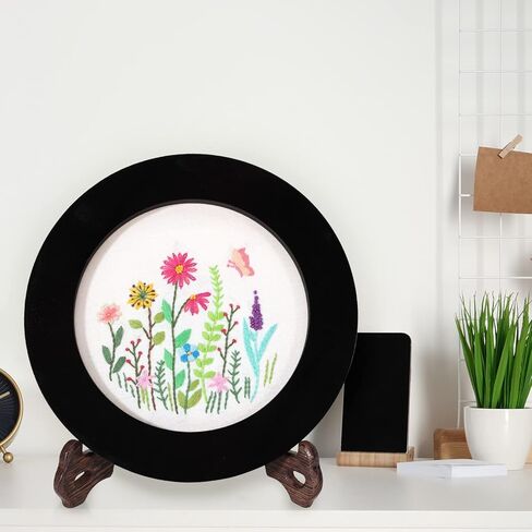 اوبرلي اطار خشبي للتطريز مقاس 6 انش، اطار تطريز بغرز متقاطعة دائرية، اطار عرض تطريز خشبي للحرف اليدوية والخياطة والحلي المنزلية in Kuwait