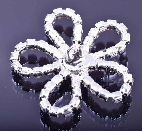 KAOYOO 10Pcs Crystal Rhinestone Flowers Embellishments Buttons,Sew on Buttons for DIY,Decoration(23mm) in Kuwait