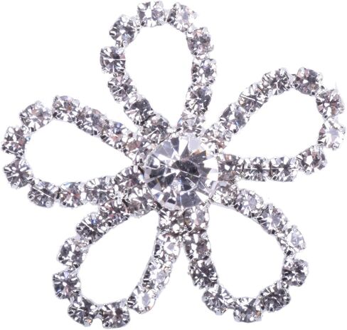 KAOYOO 10Pcs Crystal Rhinestone Flowers Embellishments Buttons,Sew on Buttons for DIY,Decoration(23mm) in Kuwait