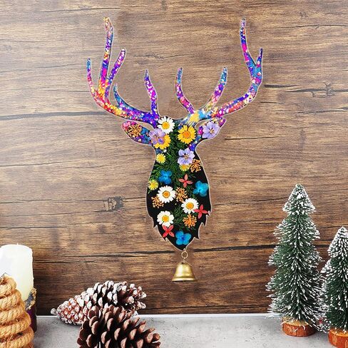 رأس الغزلان الراتنج العفن عيد الميلاد الغزلان قرون سيليكون قوالب الحيوان رئيس إيبوكسي الصب العفن للتعليق على الحائط جبل ديكور diy مجوهرات الفن الحرفية صنع مجموعة in Kuwait