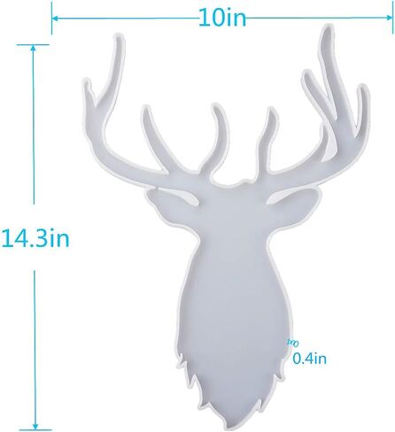 رأس الغزلان الراتنج العفن عيد الميلاد الغزلان قرون سيليكون قوالب الحيوان رئيس إيبوكسي الصب العفن للتعليق على الحائط جبل ديكور diy مجوهرات الفن الحرفية صنع مجموعة in Kuwait