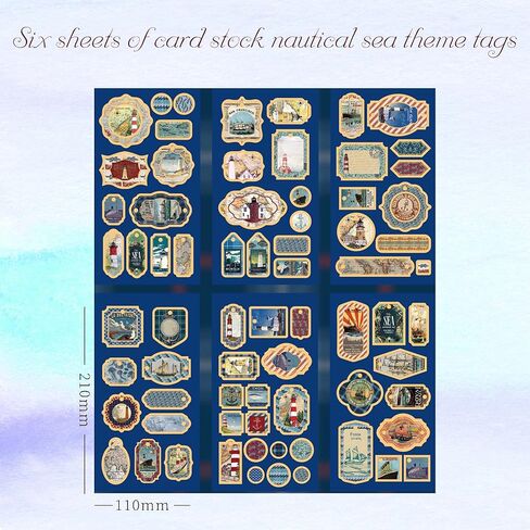 Our Best Nautical sea washi Tape and die Cut Sticker Set. for scrapbooks, Crafts, Home Decor and DIY Cards in Kuwait