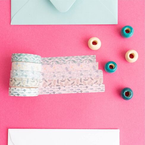Washi Tape-10 Rolls of Small Washi Tape-Decorative Tape for Crafts-Colored Tape for Scrapbooking, Arts,Planners - 1/2 Wide Washi Tape Set by SparkWare in Saudi Arabia