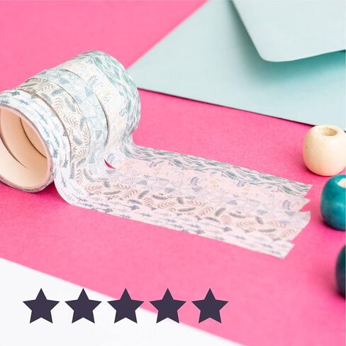 Washi Tape-10 Rolls of Small Washi Tape-Decorative Tape for Crafts-Colored Tape for Scrapbooking, Arts,Planners - 1/2 Wide Washi Tape Set by SparkWare in Saudi Arabia