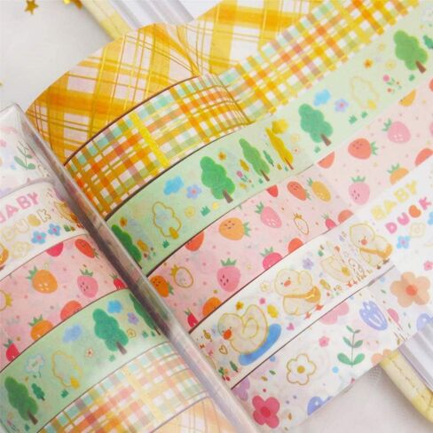 YUBX Washi Tape شريط لاصق ورقي زخرفي لحرف القصاصات DIY (بطة صغيرة) in Kuwait