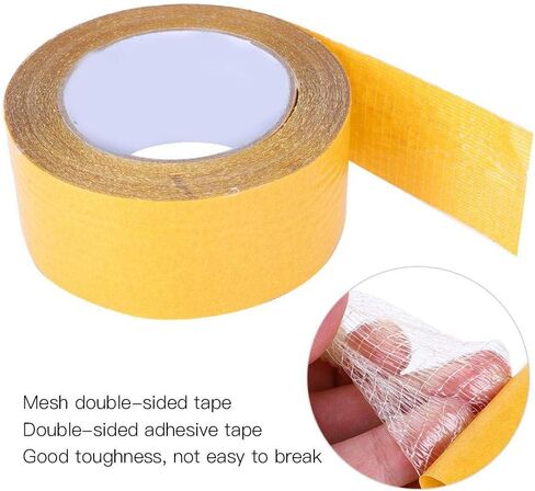 JADPES xianshi 65.6ft Easy to Operate Strong Double-Sided Mesh Tape, Self Adhesive Tape, Daily Life for Beginner Professional Craft Man Family DIY Leather Craft Leather(50MM*20m) in Saudi Arabia