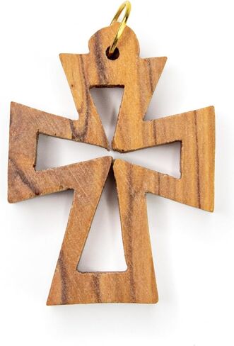 TREE OF LIFE REV. 22:14 Olive Wood Outline Cross Pendant From the Holy Land - Wooden Cross Pendant Charm for Necklace & Jewelry Making - Handcrafted in Bethlehem & Sustainably Sourced - 1" x 1.5" in Saudi Arabia