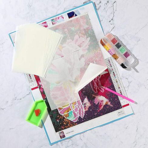 Patelai 200 Pcs Diamond Painting Release Paper 16 x 12 cm, 15 x 10 cm Diamond Painting Cover Replacement Double-Sided Non-Stick Cover 5D Accessories for Adult(15 x 10 cm) in Saudi Arabia