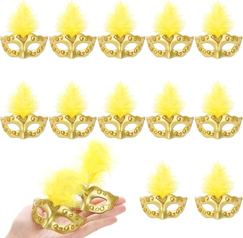 12 قطعة من قناع ماردي جراس الصغير، أقنعة تنكرية صغيرة كبيرة لديكورات حفلات ماردي جراس أزياء ماردي جراس in Kuwait