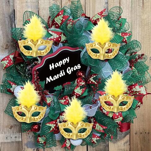 12 قطعة من قناع ماردي جراس الصغير، أقنعة تنكرية صغيرة كبيرة لديكورات حفلات ماردي جراس أزياء ماردي جراس in Kuwait