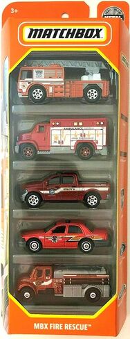 Matchbox MBX Fire Rescue 5 Pack, 1:64 Scale Vehicles in Saudi Arabia