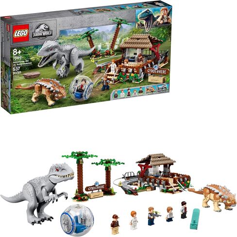 LEGO Jurassic World Indominus rex vs. Ankylosaurus 75941 Awesome Dinosaur Building Toy for Kids, Featuring Jurassic World Character Minifigures for Hours of Creative Fun (537 Pieces) in Saudi Arabia