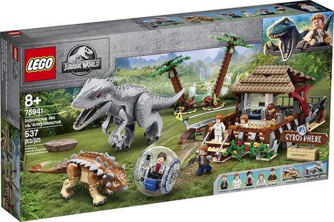LEGO Jurassic World Indominus rex vs. Ankylosaurus 75941 Awesome Dinosaur Building Toy for Kids, Featuring Jurassic World Character Minifigures for Hours of Creative Fun (537 Pieces) in Saudi Arabia
