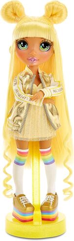 Rainbow Surprise Rainbow High Sunny Madison - Yellow Clothes Fashion Doll with 2 Complete Mix & Match Outfits and Accessories, Toys for Kids 6 to 12 Years Old in Saudi Arabia