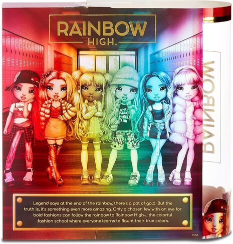 Rainbow Surprise Rainbow High Sunny Madison - Yellow Clothes Fashion Doll with 2 Complete Mix & Match Outfits and Accessories, Toys for Kids 6 to 12 Years Old in Saudi Arabia
