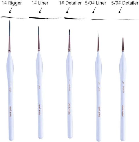 Mont Marte Liner Brush Set for Painting, 5 Piece Detailed Art Brushes with Wood Handle in Saudi Arabia