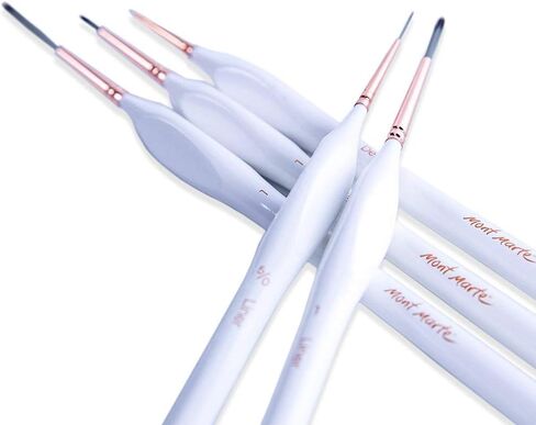 Mont Marte Liner Brush Set for Painting, 5 Piece Detailed Art Brushes with Wood Handle in Saudi Arabia