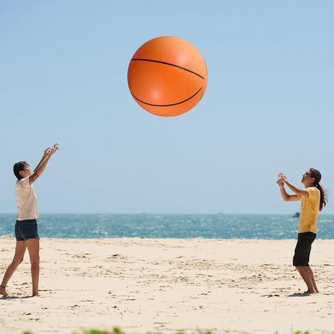 Kajaia 3 Pack 42 Inch Jumbo Beach Ball Large Inflatable Basketball Beach Ball for Sports Themed Basketball Party Decorations Favors Fun Beach Pool Games (42 Inch) in Saudi Arabia