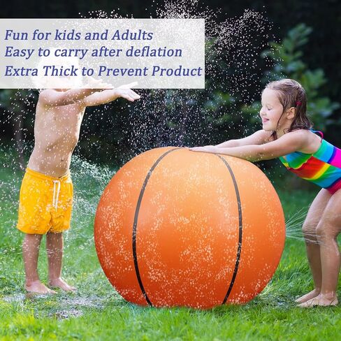 Kajaia 3 Pack 42 Inch Jumbo Beach Ball Large Inflatable Basketball Beach Ball for Sports Themed Basketball Party Decorations Favors Fun Beach Pool Games (42 Inch) in Saudi Arabia
