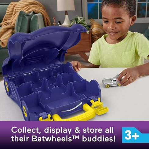 Fisher-Price DC Batwheels Preschool Toy Bat The Batmobile Carrying Case with 1:55 Scale Diecast Car for Ages 3+ Years in Saudi Arabia