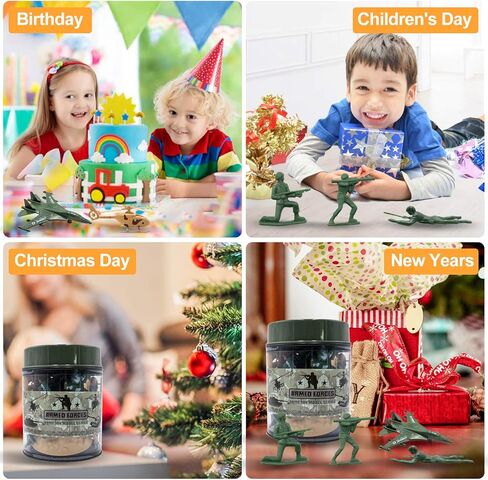 هاتون مجموعة العاب للرجال من توي ارمي، 107 قطعة من مجسمات القوات العسكرية البلاستيكية، مجموعة العاب معركة قتالية مع جنود ودبابة وطائرة وطائرة وهليكوبتر وعلم وسياج وملحقات ساحة المعركة للاولاد والاطفال in Kuwait