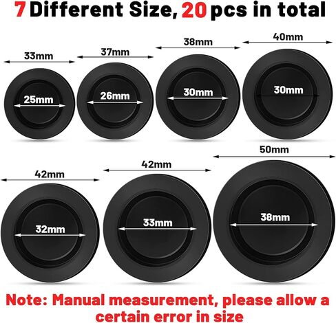 Boao 20 Pieces Piggy Bank Stopper Replacement Piggy Bank Plugs Bulk Rubber Saving Box Stopper(1 Size,Black) in Kuwait