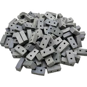 Cayway 120 PCS Mini Bricks Tiny Bricks for Landscaping Miniature Bricks Small Bricks for Crafts Realistic Fake Bricks Mini Blocks for Dollhouse Mini Garden Accessories (2 Holes Mini Black) in Kuwait