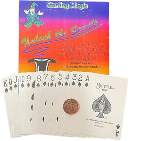 Ted's Sterling Magic Bicycle Svengali Deck Trick in Red Back, Spades Suit, Choose Your Force Card (King)