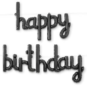 HOUSE OF PARTY Happy Birthday Balloon - 18 inch | Purple Mylar Cursive Foil Birthday Balloons Banner, Purple Party Decorations for Men, Women