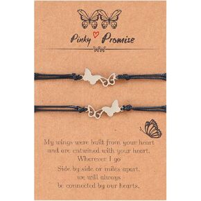 Harry and Henry 2/3/4/5 Pcs Friendship Bracelets Matching Distance Bracelets for Friends Love Knot Infinity Bracelet for Women Bff Bracelet Gifts for Best Friends Sisters