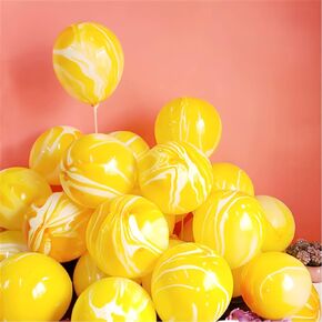 Rainbow Tie Dye Balloons 50PCS 12 Inch Agate Marble Latex Swirl Balloons For Tie Dye Birthday Party Supplies,Candyland,Bachelorette,Fun Hippie Party Decorations(Multi-Color)