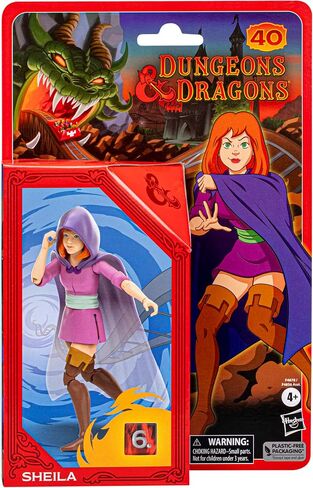Dungeons & Dragons Cartoon Classics 6-Inch-Scale Sheila Action Figure, D&D 80s Cartoon, Includes d6 from Exclusive D&D Dice Set in Saudi Arabia