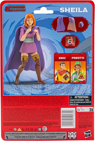 Dungeons & Dragons Cartoon Classics 6-Inch-Scale Sheila Action Figure, D&D 80s Cartoon, Includes d6 from Exclusive D&D Dice Set in Saudi Arabia