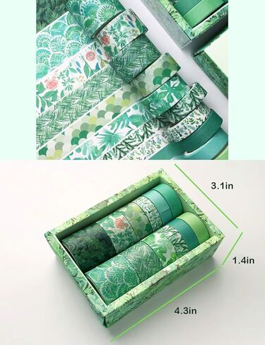 12 لفة خمر الزهور واشي الشريط مع 4 أحجام ، شرائط يابانية قناع الديكور للحرف اليدوية DIY والمخططات سجل القصاصات لاصق (فان جوخ ) in Kuwait