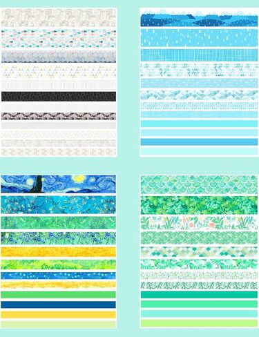 12 لفة خمر الزهور واشي الشريط مع 4 أحجام ، شرائط يابانية قناع الديكور للحرف اليدوية DIY والمخططات سجل القصاصات لاصق (فان جوخ ) in Kuwait