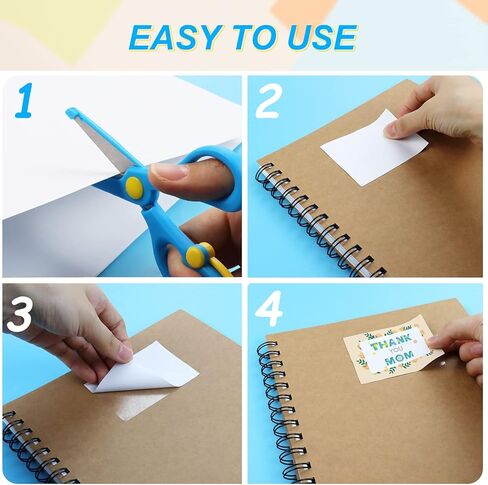 FSWCCK 20 ورقة مقاس A4 شريط أبيض مزدوج الجوانب، 8.3 بوصة × 11.5 بوصة، شريط لاصق للحرف الفنية، شريط لاصق قوي للفن/الحرف اليدوية/شريط ديكور المنزل مع بطانة بيضاء in Kuwait