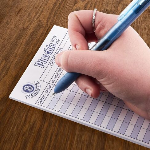 حزمة ألعاب بطاقات Pinochle النهائية - مجموعتان مخصصتان مكونتان من 48 بطاقة لعب + 100 لوحة نقاط قابلة للتمزيق - لعبة دمج عائلية كلاسيكية بحجم البوكر مطلي بالبلاستيك، ومجموعات مؤشرة قياسية in Kuwait