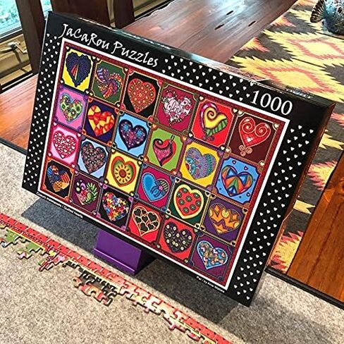 حامل صندوق أحجية الصور المقطوعة الكل في واحد من Puzzle Peak وحامل ملصقات الألغاز لجميع محبي الألغاز - أحمر in Saudi Arabia