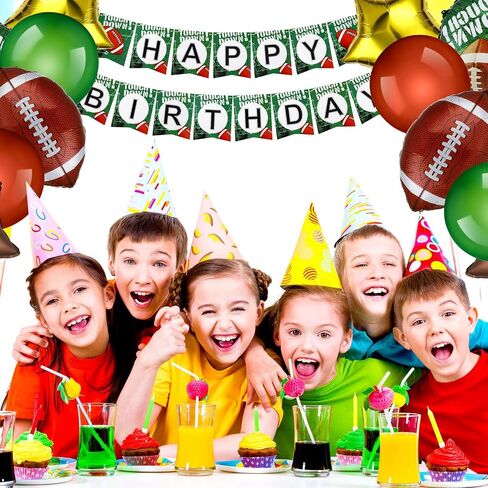 Guiqulai 19 Pcs Football Balloons Set,Football 9th Birthday Decorations,Sports Themed Party Supplies with Banner Latex balloon,Football Balloons Decor for Football Birthday Party Tailgate Game Day in Saudi Arabia