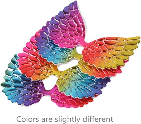 David Angie Laser Angel Wing Fabric منقوش 60 قطعة من رقع الجناح قزحي الألوان لإكسسوارات الشعر اليدوية (متنوعة 60 قطعة) in Kuwait