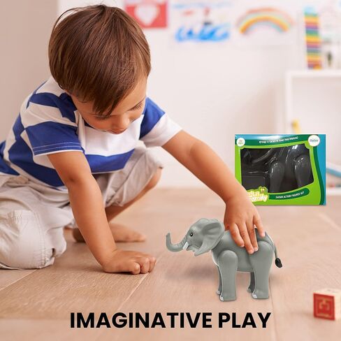 لعبة تمثال الفيل، تماثيل حيوانات سفاري كبيرة، ألعاب حيوانات حديقة حيوانات واقعية للأطفال الصغار 3-5، لعبة شخصية بلاستيكية للفيل، شخصية حيوانات برية، مجموعة لعب حيوانات سفاري للأطفال in Kuwait