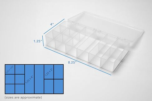 Transparent Organizer Box 12-Compartments for Beads, Craft Supplies, Jewelry, and More in Kuwait
