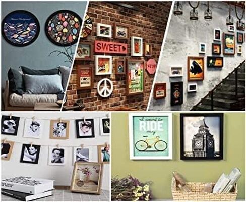 Yinpecly 50Pcs Double Holes Triangle Ring Picture Hangers 24 x 17mm for Hanging Hook Frame Mirror Artwork Clock Gold Tone in Kuwait